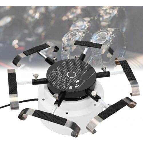 Professional Alloy Mechanical Watch Test Winder Machine Automatic Watch Winder Tester Repair Tool hold 6 watches EU Plug 220V