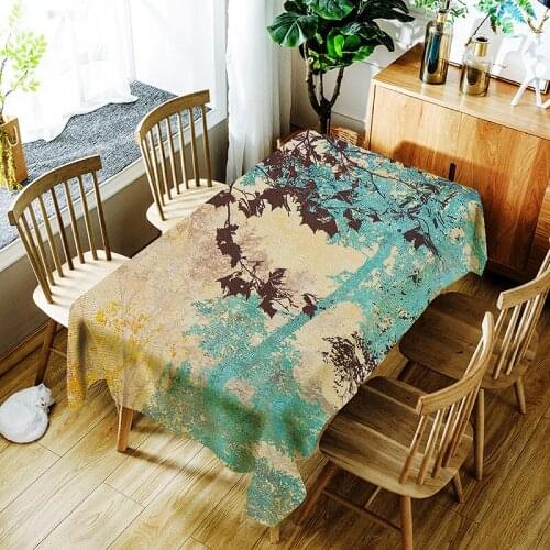 New Personality Simple Pattern Waterproof Tablecloth Digital Printing Tablecloth Rectangular Tablecloth