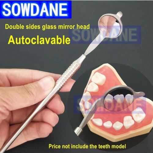 Dental Mouth Mirror Reflector Oral Care Teeth Cleaning Examination Tool Hygiene Stainless Steel Glass Mirror ( without model)