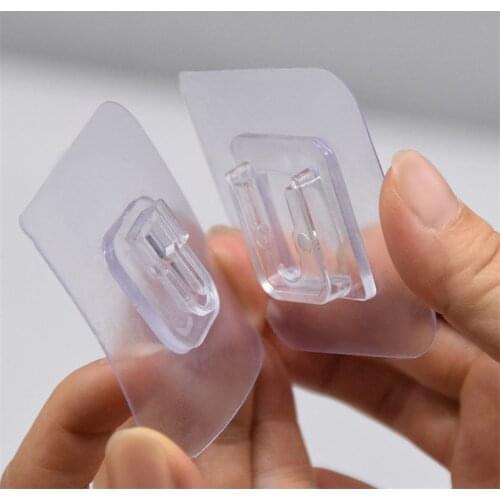 10pcs Bathroom Waterproof Paste Multifunctional Snap Button Punch Free Firm Hook Household Wall-mounted Adhesive Hanging Buttons