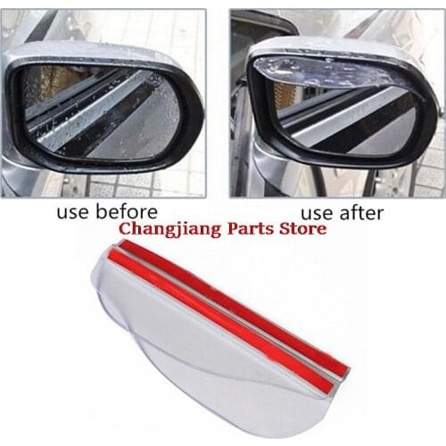 2pcs Universal Flexible PVC Rearview Mirror Rain Shade Rainproof Blades car Accessories Car Back Mirror Eyebrow Rain Cover