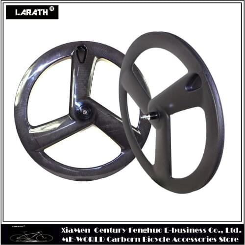 3 spoke wheels For 700C Road/ Fixed Gear Bicycles, tri spoke clincher Tubular wheels, 3 spoke carbon wheelset