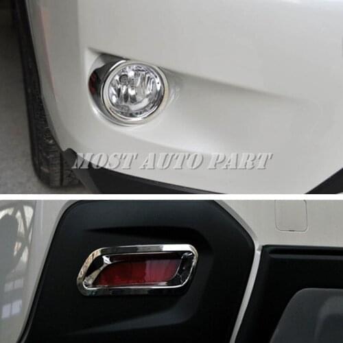 ABS Chrome Front & Rear Fog Light Cover 4pcs For Subaru XV Crosstrek 2012-2015 Car accesories interior Car decoration