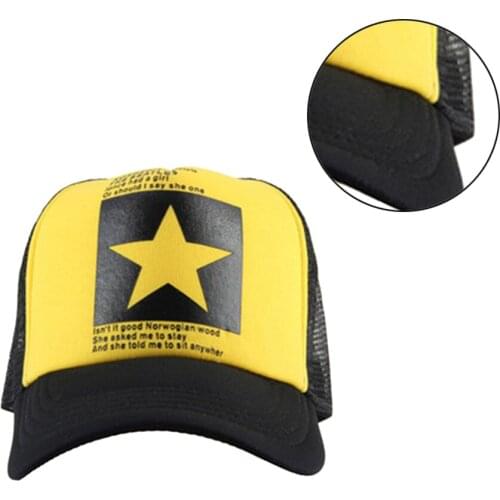 2019 New Five-Pointed Star Baseball Cap Men Retro Mesh Caps Women Bone Summer Breathable Snapback Caps Unisex Outdoor Cap