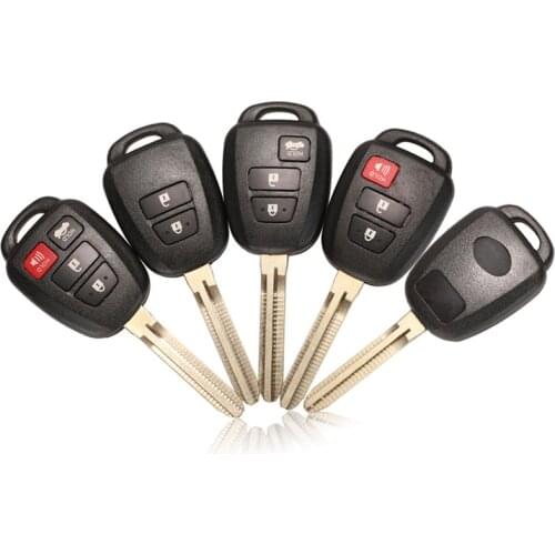 Bilchave 2/3/4 Buttons Remote Key Shell For Toyota CAMRY 2012-2015 Corolla 2014 2015 Replacement Key Case With TOY43 Blade