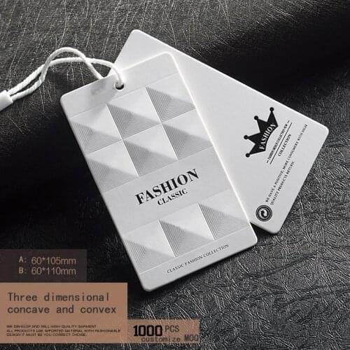 Bedrukt kleding prijs papier gift hang tag/logo swing hang tag/gratis vergoeding ontwerp dh50081