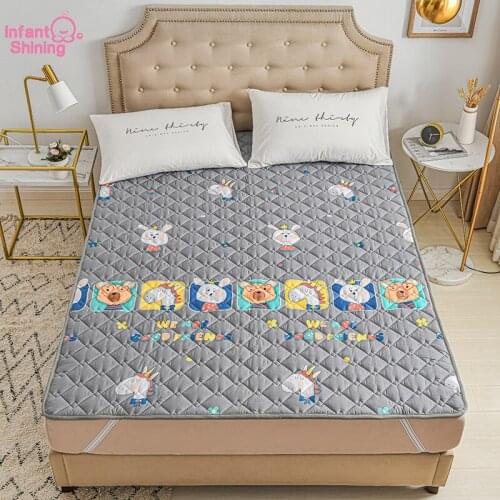 Infant Shinings Baby Play Mat Pure Cotton Machine Washable Mattress Tatami Non-Slip Mat Protection Cushion Thin Cushion