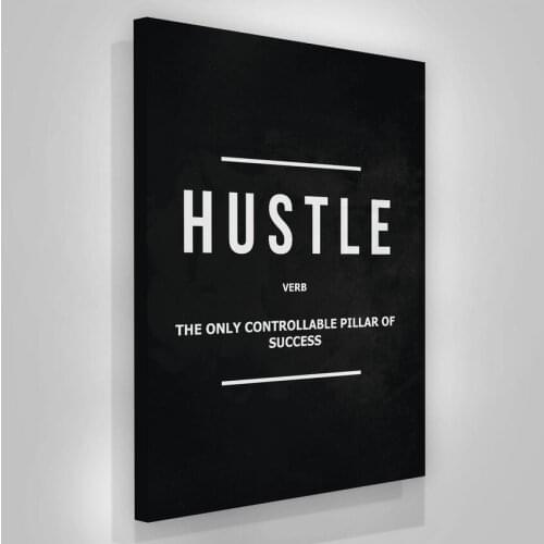 Art Supplier Print Quote Motivation Hustle Poster Wall Art Paintings Canvas Prints Office Decor Art Entrepreneur Picture Black