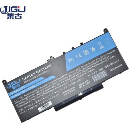 JIGU New Laptop Battery 1W2Y2 F1KTM NJJ2H 242WD GG4FM P26S J60J5 7.6V 55Wh For DELL For Latitude 14 E7470 12 E7270