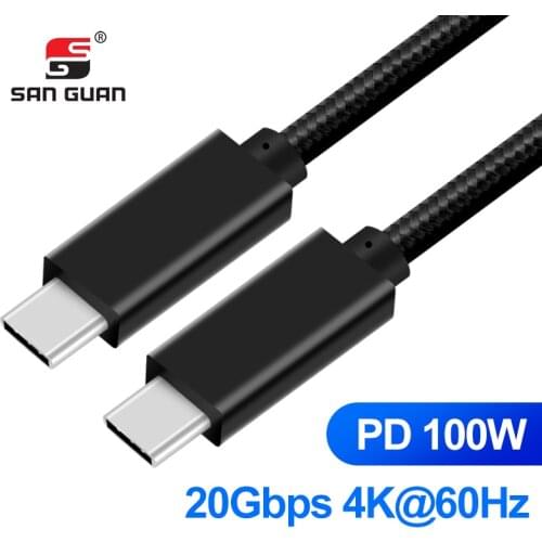 USB 3.2 Gen2 X2 USB-C Type C Cable 20Gbps for Samsung SSD X5 Mobile HDD Thunderbolt 3 100W 4K Video for Macbook Air Samsung