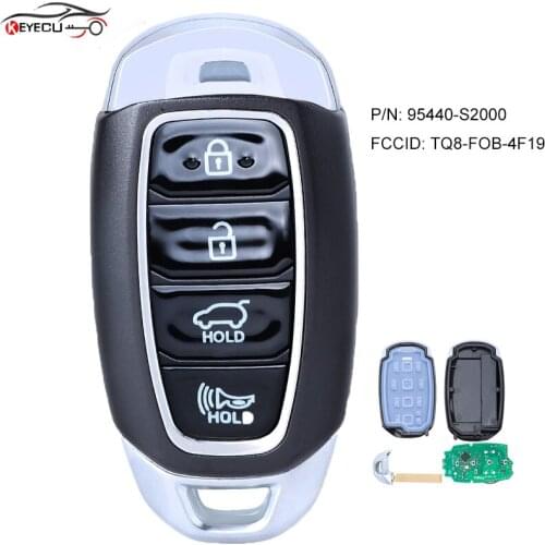KEYECU P/N: 95440-S2000 Smart Remtoe Key 4 Button for Hyundai Santa Fe 2019 2020 FCCID: TQ8-FOB-4F19 95440S2000