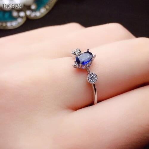 New Arrival Natural and Real sapphire ring 925 sterling silver Fine handworked jewelry Finger rings