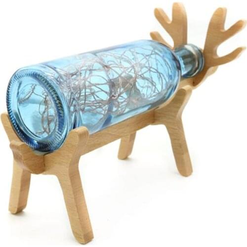 Creative Wood Wine Rack Wine Holder Elk Shape Wine Bottle Cabinet Stand Holder Bar Stand Bracket Display Wood Wine Organizer