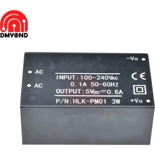 HLK-PM01 AC-DC 220V to 5V Mini Power Supply Module for UL CE Intelligent Household Switch AC to DC Isolated Power Supply Module