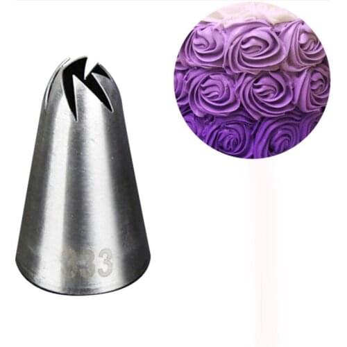 1PCS #333 Russian Pastry Nozzles For Cream Icing Piping Nozzles Cake Decoration Tips Leaf Tulip Rose Tips Confectionery
