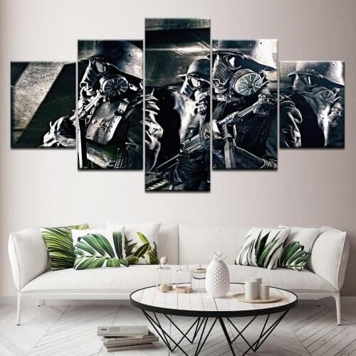 Wall Canvas Framework Art Pictures Home Decor 5 Panel Movie Iron Sky Movie Modern HD Printed Paintings Modular Posters Artwork