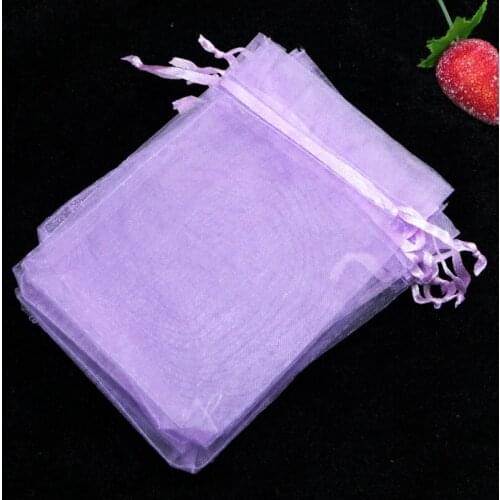 Wholesale 500pcs Orchid Organza Bag 15x20cm Jewelry Cosmetics Packaging Bags Organza Pouches Wedding Decoration Favor Gift Bag