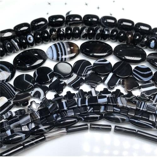 Wholesale Natural Stone Agates Beads accessories Sardonyx Stripped Tiny Crystal DIY Gem Beads For Jewelry Making Bracelet