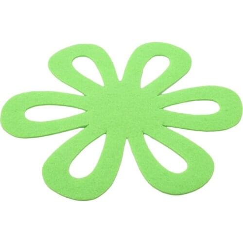 P8DE 6 Pcs Pot Pan Placemats Flower Shaped Cloth Protector Separator Mat Heat Insulation Pad
