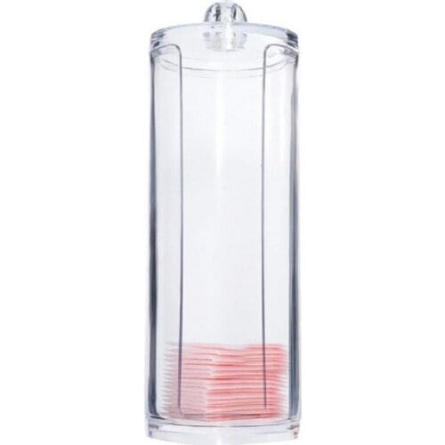 Portable Round Container Storage Case Make up Cotton & Pad Box Nail Remover Paper Wipe For Home Hotel Office