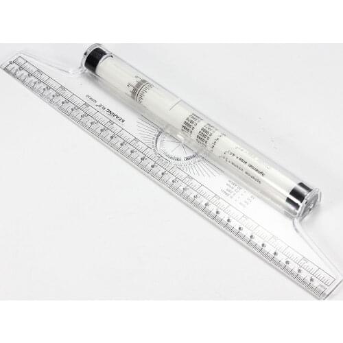 Clear Metric Parallel Multi-purpose Drawing Rolling Ruler