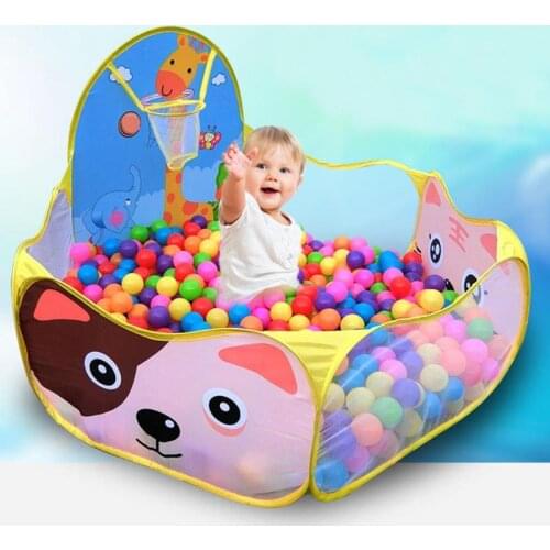 Foldable Tent Large Crawling Tunnel Play Tents Baby Ocean Ball Pool With Basket Play House Set Outdoor Game House Kids Toys Pit