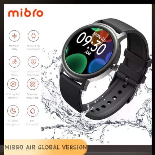 Mibro Air Smart Watch For Men Women 1.28Inch Bluetooth Sleep Monitor Fitness Heart Rate Tracker Waterproof Sport SmartWatch