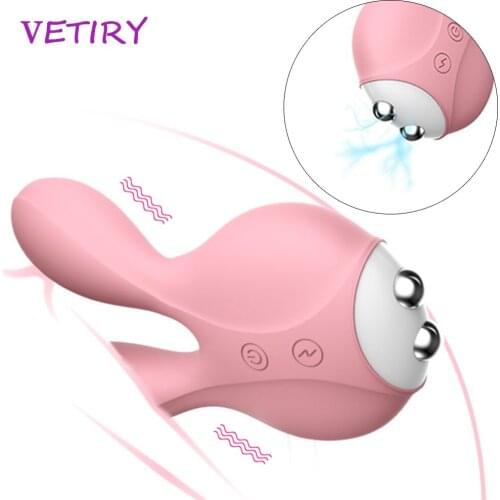 Electric Shock Rabbit Vibrator 12 Speed Dildo Vibrator Sex Toys for Women Labia Clitoris Nipple Vagina Stimulator G-spot Massage