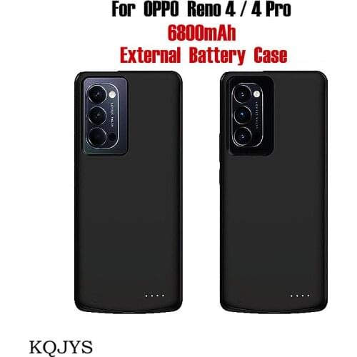 6800mAh Power Bank Battery Charging Cover For OPPO Reno 4 Battery Case External Backup Battery Charger Cases For OPPO Reno 4 Pro