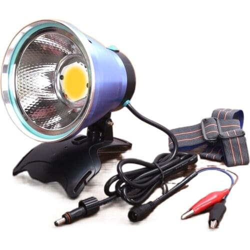 External battery 12v headlight glare astigmatism Wang Chaoliang large spot lights catch fish fishing leech Hirudo