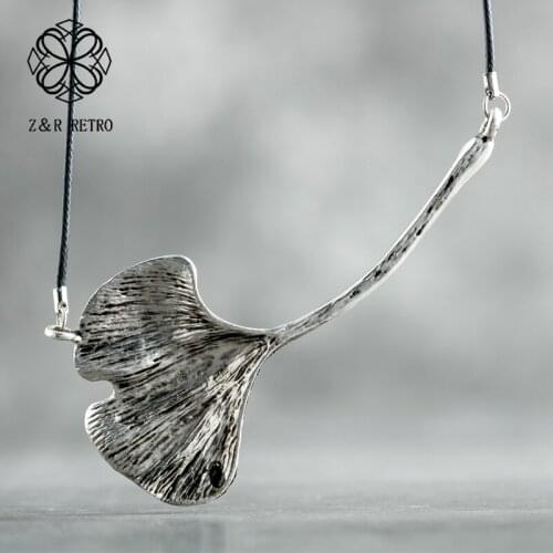 Plant Jewelry Leaf Necklaces&Pendants Long Necklace for Women Alloy CHokers Jewellery Suspension Gothic 2021 Hotsale Wholesale