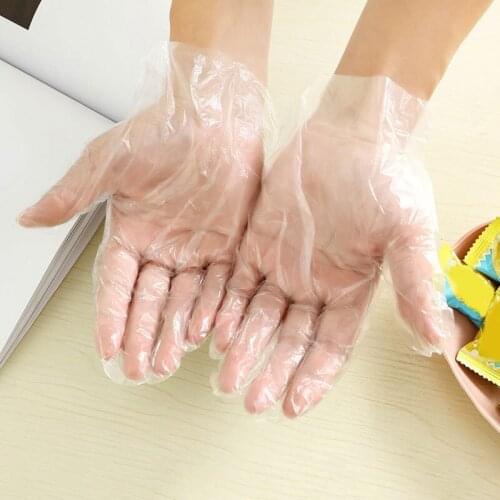 100PCS Disposable Plastic Vinyl Clear Medium Gloves Allergy Latex And Powder Free Great For Home Kitchen SUB Sale