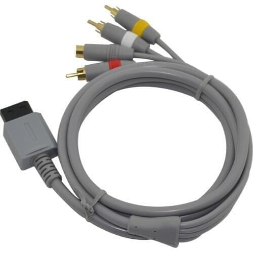 100pcs a lot Wholesale RCA Audio Video S-Video AV Cable Cord for Wii