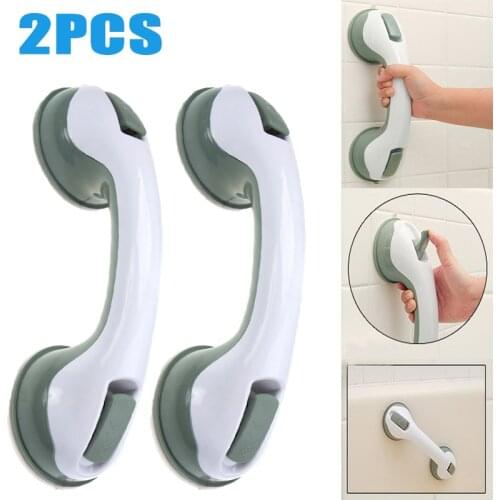 2PCS Elderly Safety Vacuum Bathroom Suction Cup Handrail for Bedroom Bathtub Bathroom Bath Room Shower To Keep Balance