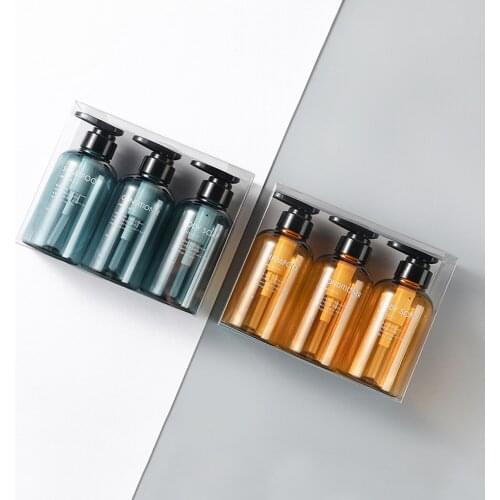 3pcs Liquid 300ML Soap Dispenser Bottle Set Hand Sanitizer Bottle Body Wash Shower Gel Bottle Outdoor Travel Tools