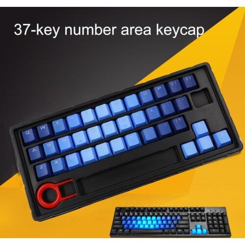 37-Key Non-slip Color Gradient PBT Keycaps Mechanical Keyboard Replacement Caps for Computer PC Laptop