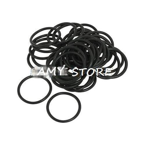 50pcs 30mm x 2.5mm Nitrile Rubber O Ring NBR Seals Grommets Black