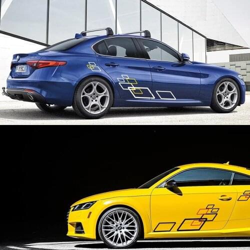 Car Sticker Side Door For Audi BMW Ford Volkswagen Toyota Mercedes Honda Auto Vinyl Film Decals CarTuning Car Accessories 2pcs