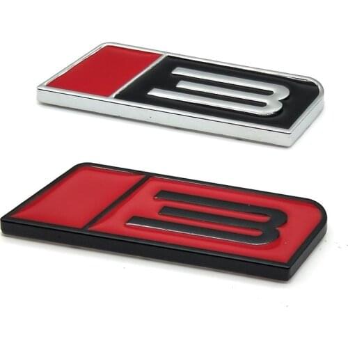 Car Accessories 3D Metal 3 Emblem Badge Car Stickers Auto Rear Side Decal for Ford Fiesta Mustang V6 V8 Stage 3 GT Everest Edge