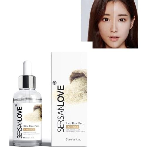 White Rice Serum 30Ml Niacinamide Face Serum Whitening Water Essence Face Care Female Liquid Natural Brightening Anti Aging