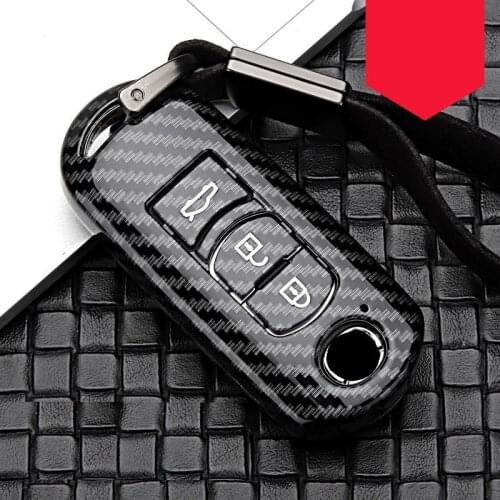 Glossy Carbon fiber ABS Car Remote Key Case Fob Cover For Mazda 2 3 6 Atenza Axela CX-5 CX5 CX 5 CX-7 CX-9 2015 2016 2017 2018