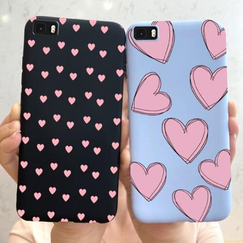 Love Heart Phone Case For Huawei P20 P10 P9 P8 Lite 2015 2016 2017 Cover Luxury Soft Protector Fundas on Huawei P 8 P9 Lite Case