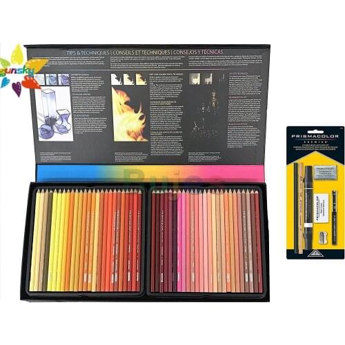 Prismacolor Premier Colored Pencils, Soft Core, 150-Count With Prismacolor Colored Pencil Sketch Accessory Set, 7-Piece