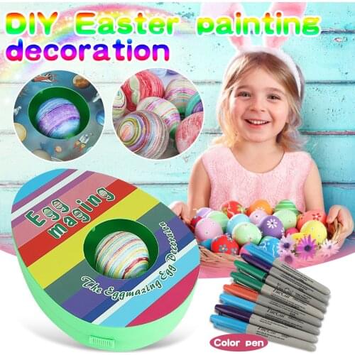 Painting Ball Children Electric DIY 1ml Children Easter Eggs Education Toy Decorative Painting Set Parent-child Activity Toys W