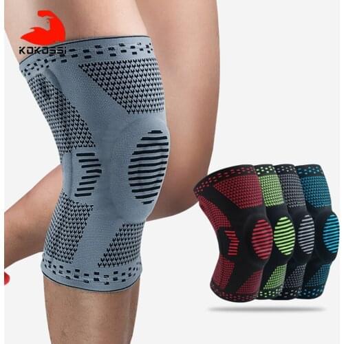 KoKossi Knee Patella Protector Brace Silicone 1Pcs Knee Pad Basketball Running Compression Knee Sleeve Support Sports Kneepads