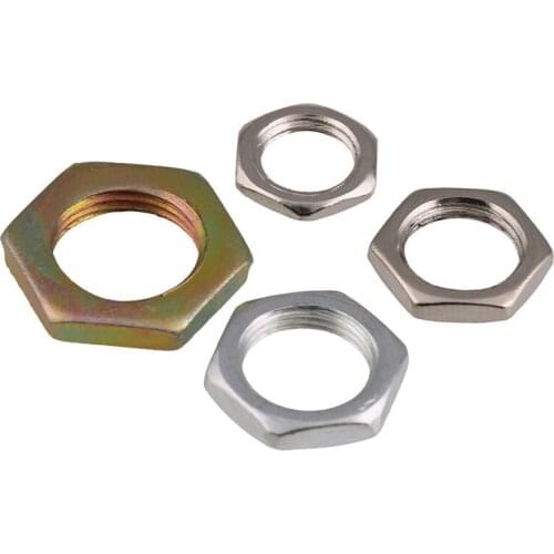 GB6173 galvanized / color zinc / nickel thin fine tooth hexagonal nut M7-M16 10pcs