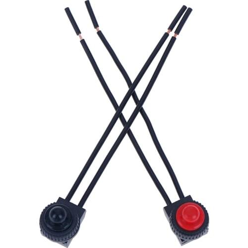 New 1PC 220V Waterproof Push-Button On-Off Switch With 4" Leads Motorcycle Car Boat Single Pole Switch Hot Sale
