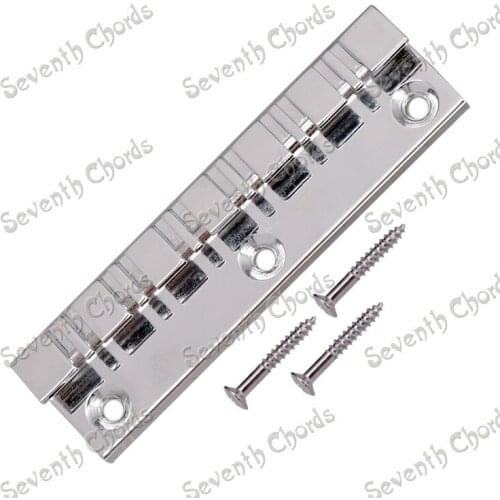 Brass Hang String Type 12 String Bridge for Electric Guitar - Chrome