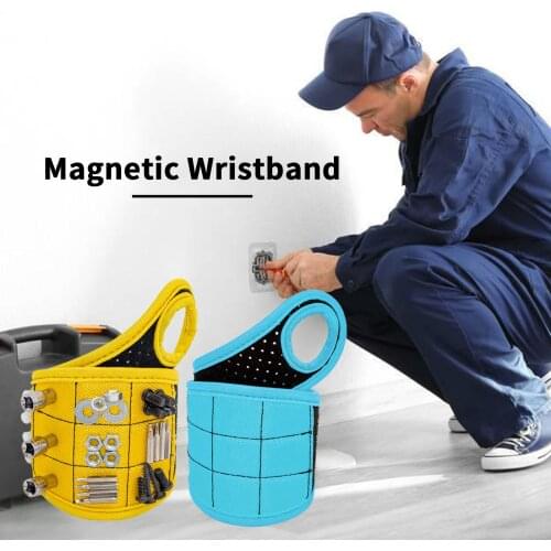 Magnetic Wristband Magnetic Tool Holder For Holding Screws Nails Strong Magnets Portable Bag Screws Drill Holder Repair Tool Bel