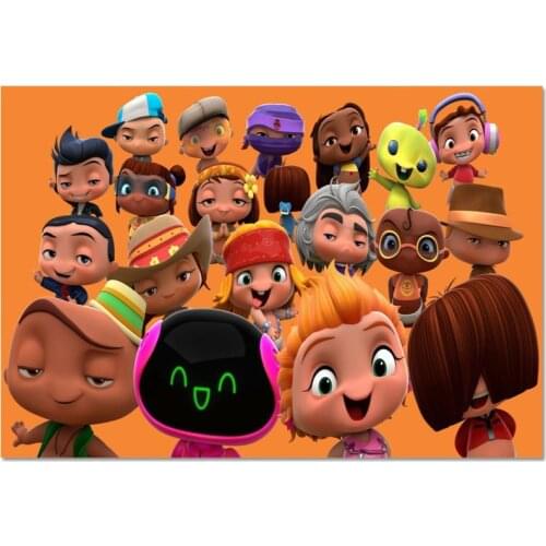 Cartoons Mini Beat Power Rockers Painting Home Room Wall Decoration Canvas Posters And Decoration Pictures 20x30cm,27x40cm,30x45